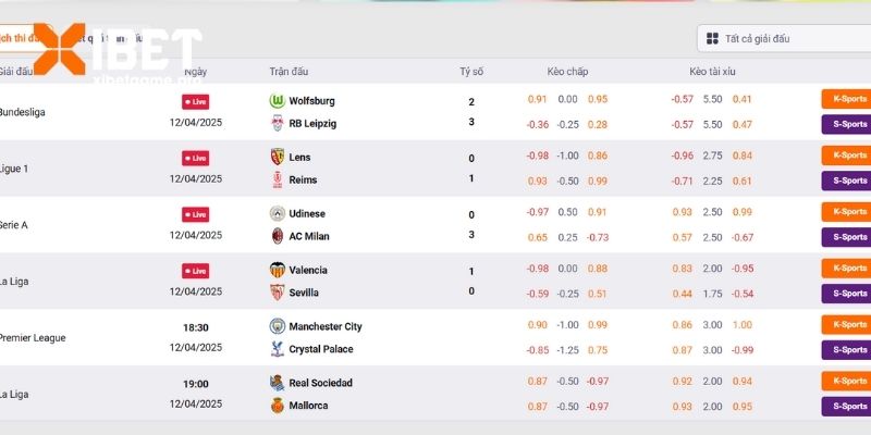 Các nhà cung cấp thể thao XIBET bậc nhất châu á